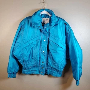 VTG 80s 90s Skea Paris/Vail Women's Vintage Nylon Ski Jacket Size Medium M - Picture 1 of 15