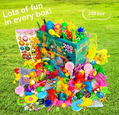 200 pcs Mini Toys Bulk Party Toy Pinata Filler Classroom Rewards for Kids Prizes - Image 1 of 4