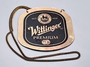 Wittinger Premium Zapfhahnschild Bier Werbung an Kette ca. 11x11,5cm Kette 36cm - Bild 1 von 4