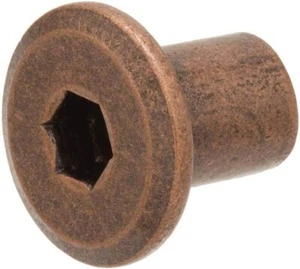 Everbilt 1/4 Zoll -20 x 12 mm Antik Messing Verbindungsmutter 4 x (4er Pack) - Bild 1 von 2