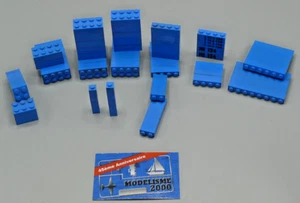 LEGO SYSTEM LOT 78 PIECES BLEUES/2 ROUGES/7 BLANCHES/7 TRANSPARENTES VINTAGE - Imagen 1 de 2