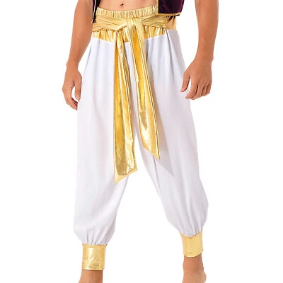 Pantalones Para Hombre Elegante Florers Elegante Disfraz Príncipe Árabe Egipto Foto 1 de 4
