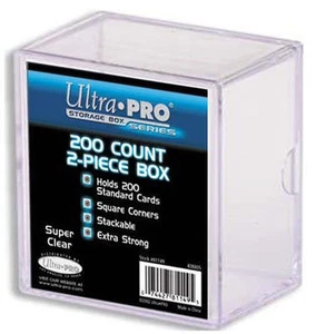 1 x 200 ct. "2 piece" Ultra Pro Plastic Card Storage Box Clear Collectible TCG - Bild 1 von 1