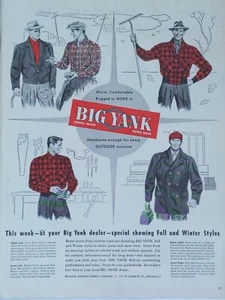 1947 vintage big yank print ad. Fall and winter styles - Picture 1 of 1