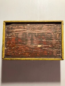 Antik Lotto Spielzeug Glas Marker Karten Holzkiste alte Tasche - Bild 1 von 11