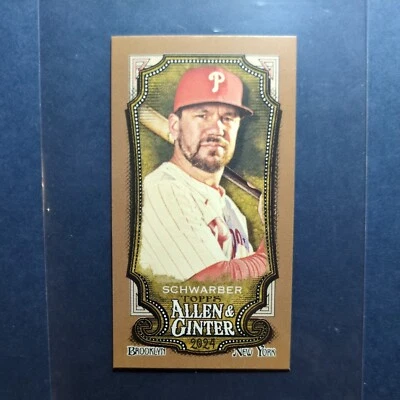 Kyle Schwarber 2024 Topps Allen & Ginter - Short Print Mini Gold Border #306  - Image 1 of 2