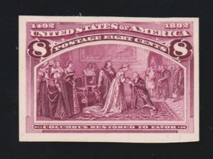 US 236P4 8c Colombian Exposition Proof on Card SCV $150 (001) - Picture 1 of 2
