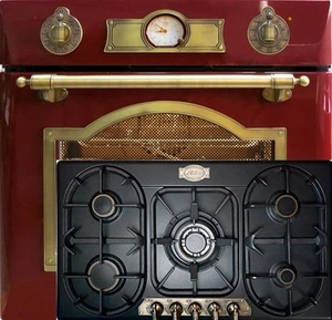 Gas Herd Set Kaiser Empire Elektro Einbaubackofen Rot Herd Gas Kochfeld 90cm NEU - Bild 1 von 9