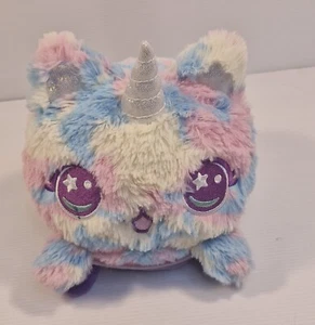 Hug-A-Buds Reversible Cat Unicorn Plush 14cm Purple Dog Soft Toy 2-in-1 - Picture 1 of 12