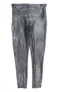 Spanx Faux Leather Leggings Womens XLP Black High-Waist Skinny Stretch - Picture 1 of 6