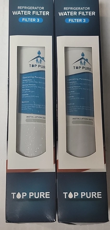 Lot Of 2-Top Pure Refrigerator Water Filter #3 NEW  - Image 1 of 4