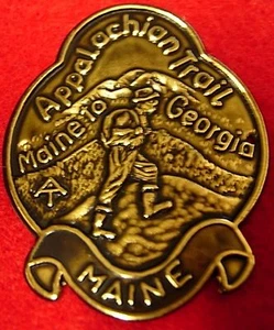 Appalachian Trail Maine new shield stocknagel hiking medallion G5322 - Picture 1 of 1