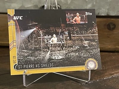 2015 Topps UFC Chronicles GOLD #125 Georges St-Pierre, Jake Shields #57/88 - Image 1 of 2