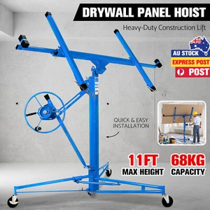 11FT Plasterboard Lifter Heavy Duty Movable Plaster Sheet Lifter Panel Lift Blue - Picture 1 of 16