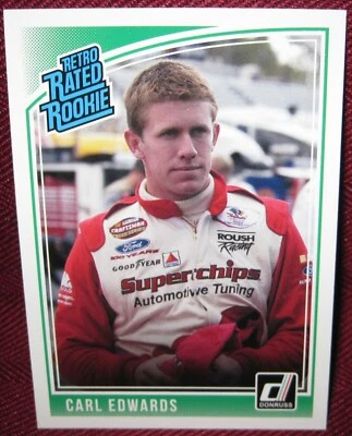 2019 DONRUSS #22 CARL EDWARDS RETRO RATED ROOKIE - Image 1 of 2
