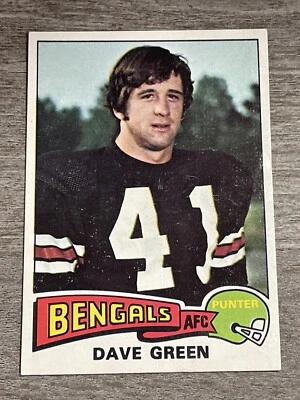 Dave Green 1975 Topps Bengals #394  *A458* - Image 1 of 2