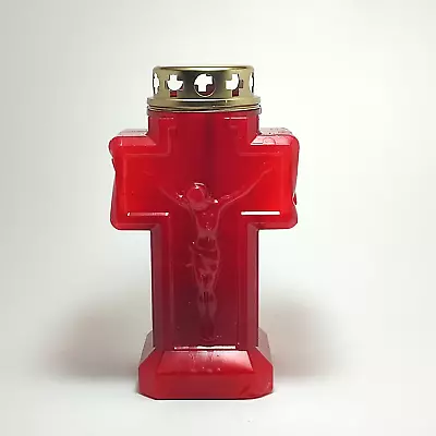 Lumino Elettrico Rosso a Luce Intermittente Forma di Croce da 1 anno 365 giorni