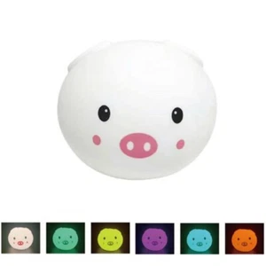 Lampe Übernachtung Tisch- für Kinder Weich Silikon RGB Berühren LED Ferkel - Bild 1 von 1
