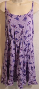 Women's Hot Topic Purple Butterfly Tiered Dress Plus Size 0 NWT - Picture 1 of 3