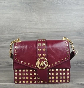 Bolso de Mano Michael Kors Greenwich Pequeño de Cuero Convertible (Dark Berry) - Imagen 1 de 9