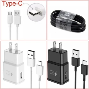 Universal Fast Wall Charger Plug Type C Charging USB Cable For Samsung Galaxy - Picture 1 of 20