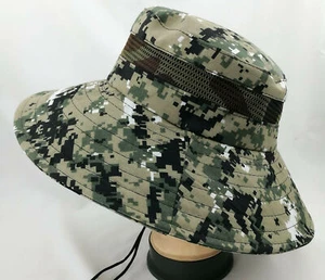 Sombrero Boonie de ala ancha, para hombres y mujeres sombreros de cubo camuflaje ligero para pesca, vara... - Imagen 1 de 10