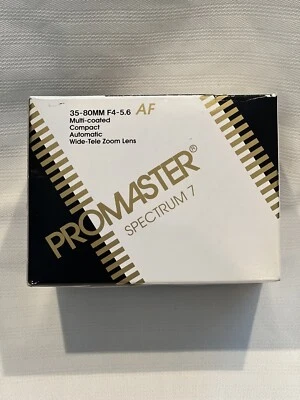 Promaster Spectrum 7 35-80mm F4-5.6 Compact Auto Wide-Tele Zoom Lens for Minolta - Image 1 of 4