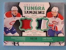 2013-14 UD Artifacts Tundra Tandems Dual Patches Tomas Plekanek Lars Eller 06/36