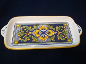 Nova Deruta Ceramica 5” X 11” Rectangular Serving Tray - Made In Italy New - Picture 1 of 6