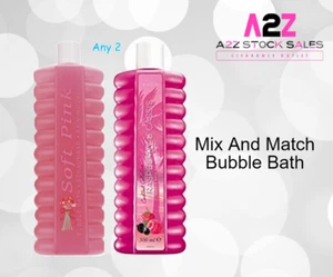 2x Avon Bubble Bath 500ml Each Soft Pink - Raspberry and Cassis - Picture 1 of 5