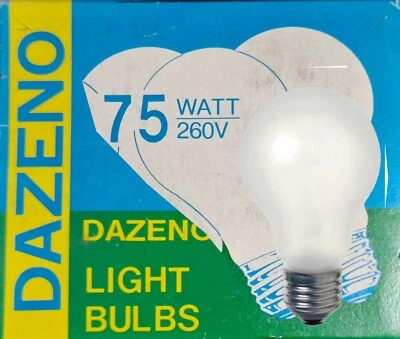 2 x 75W Pearl Light Globes Bulbs Lamps E27 Screw Incandescent A19 GLS Dimmable - Image 1 of 2