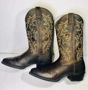 Ariat Men's Heritage Western Boots - Medium Toe 12 B Worn Once Excellent! - Picture 1 of 10
