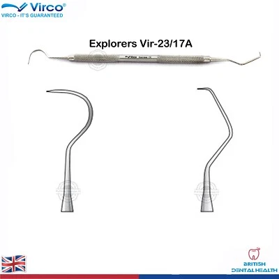 VIRCO UK Diagnostic Dental Examination Explorer Probe Tooth Scraper Calculus Removal