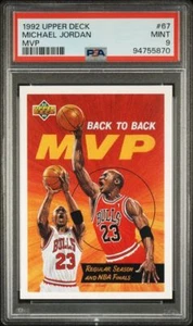 1992 Upper Deck #67 Michael Jordan MVP Centered PSA 9 Chicago Bulls HOF - Bild 1 von 2