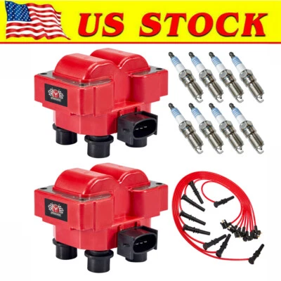 Ignition Coil &Spark Plug +Wires For Ford Ranger F150 Lincoln Mercury V8 FD487 - Image 1 of 4
