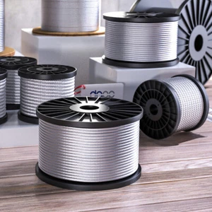 Edelstahl Seil PVC - Ummantelung Rostfrei Ummantelt Kunststoff Weiss/Klar 5-250m - Bild 1 von 26