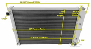 AL 3 Row Radiator 19x28",Shroud,SPAL 13" (M.P.)Puller Fans for 1973-1991 Blazer - Bild 1 von 8