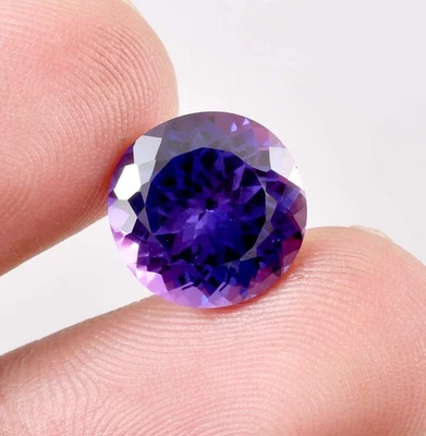 AAA Flawless 8 x 8 mm Natural Java Plum Sapphire GIT Certified Loose Gemstone - Image 1 of 4