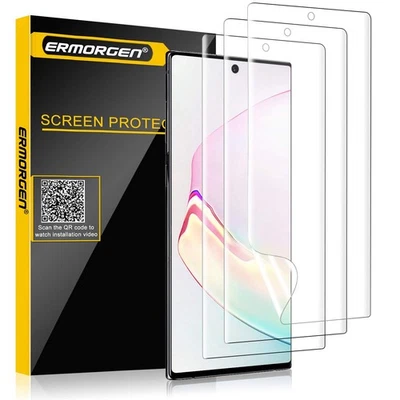 (3 Pack) TPU Screen Protector Compatible for Samsung Galaxy Note 10 plus 10+ 5G - Image 1 of 4