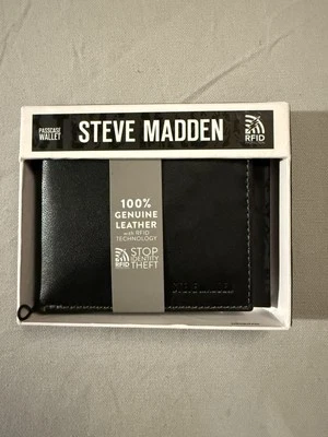 Steve Madden Men’s Passcase Wallet 100% Genuine Leather RFID Protection  - Image 1 of 3
