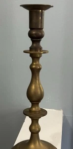 Vtg Brass 16” Tall Candle Stick Holder Hollywood Regency - Picture 1 of 5