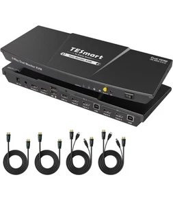 TESmart HDMI KVM Switch 2 Monitors 2 Computers 4K@60Hz, USB 2.0, Dual Monitor - Afbeelding 1 van 8