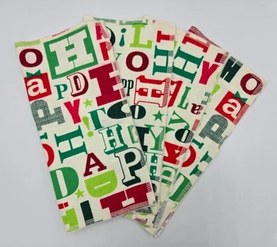 Wee Ones Holiday flanela pano lancheira guardanapos tecidos (conjunto de 4, 10", 1 camada) - Imagem 1 de 4