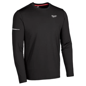 Milwaukee Workskin Long Sleeve Crew Neck Black Midweight Base Layer Tee Shirt LG - Picture 1 of 1