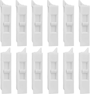12 Pcs Window Tilt Latch Pairs Spring Loaded Sliding 12 Pcs, White  - Image 1 of 4