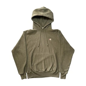 Champion Reverse Weave Hoodie Men's Medium Graphite Gray Y2K Pullover - Picture 1 of 11