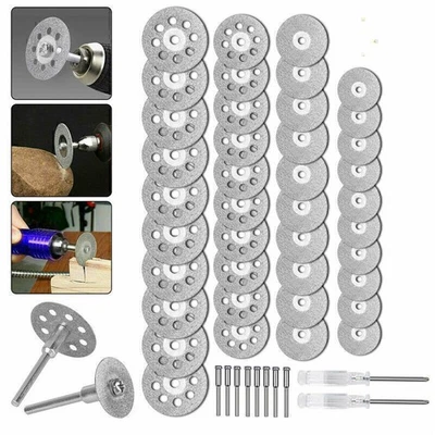 50PCS Diamond Cutting Wheels For Dremel Rotary Tool Grinder Metal Cut Off - Image 1 of 4