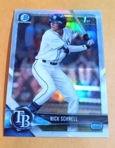 2018 Bowman 1st Draft Nick Schnell RC #BDC-44 Chrome Refractors - Rays - Picture 1 of 2