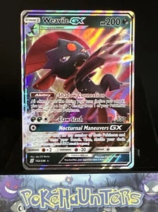 Pokemon Karte Weavile GX 132/236 Kosmische Finsternis Sonne & Mond Holo Ultra Rare NM - Bild 1 von 2