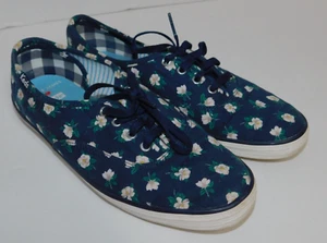 Keds Size 6.5 Womens Sneakers Tennis Shoes Blue Flower Magnolia Draper James - Picture 1 of 12